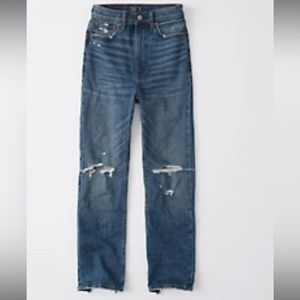 Abercrombie Ultra High Rise Ankle Straight Jeans